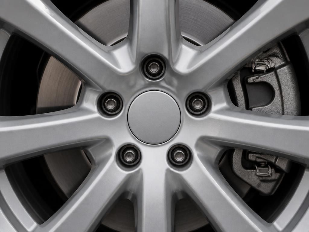Alloy wheel with an even, restored painted silver finish